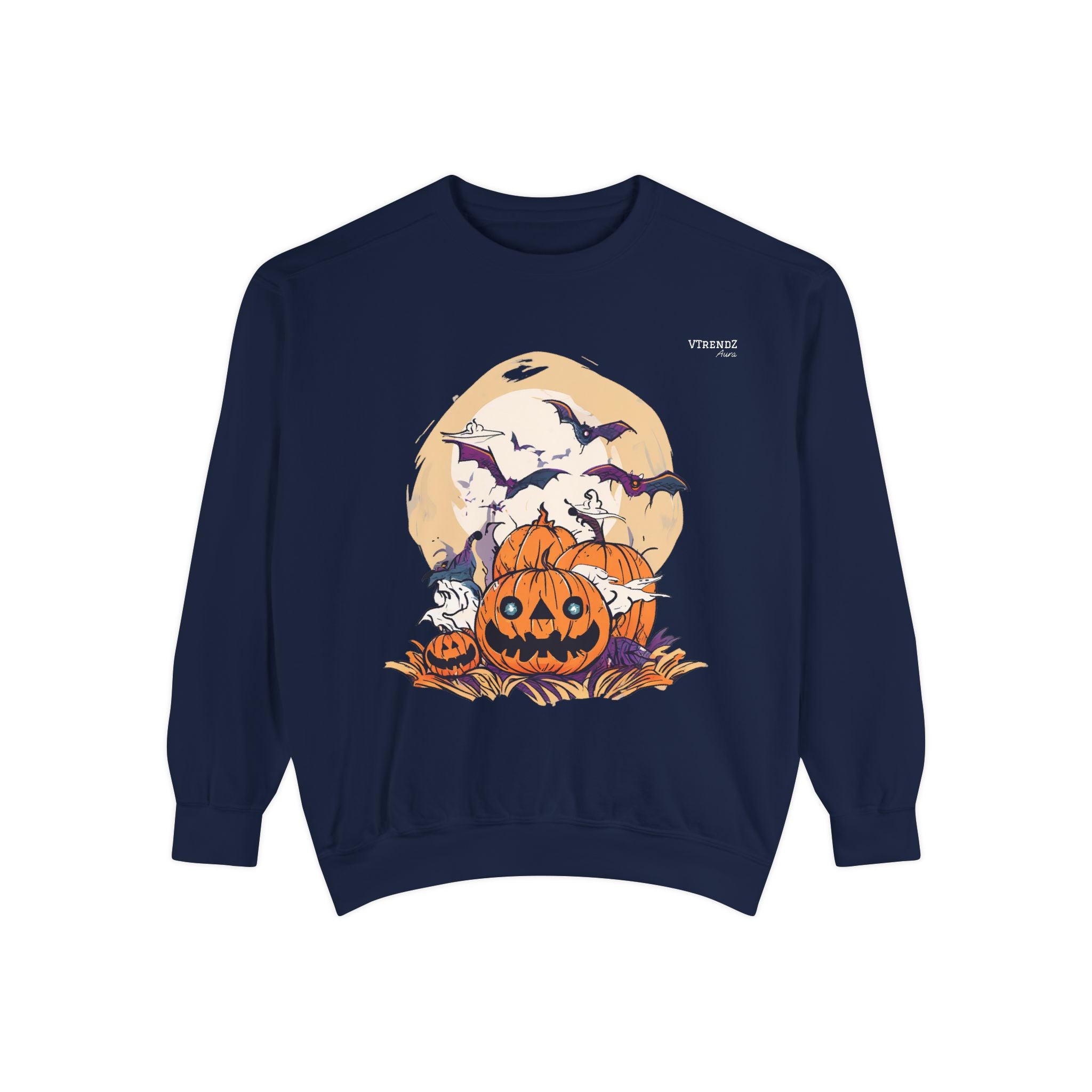 Halloween Pumpkin Sweatshirt, Cozy Fall Sweater, Unisex Fall Apparel, Gift for Halloween Lovers, Spooky Season Clothes