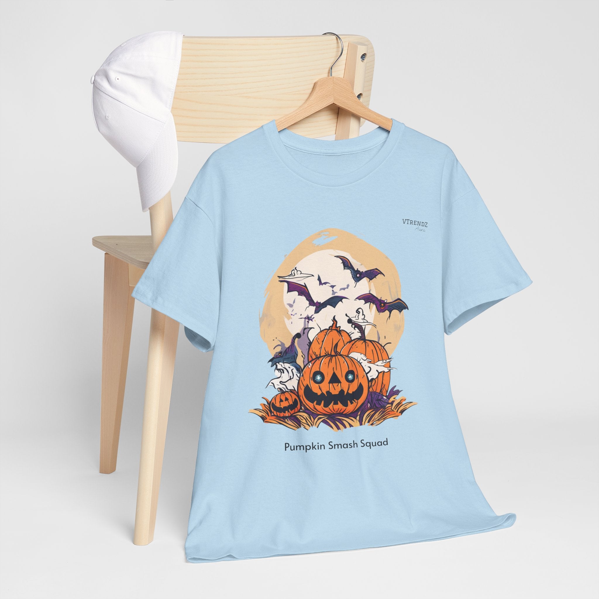 Halloween Pumpkin Smash Squash Tee, Spooky Season Shirt, Unisex Cotton T-Shirt, Fall Fashion, Halloween Party Outfit