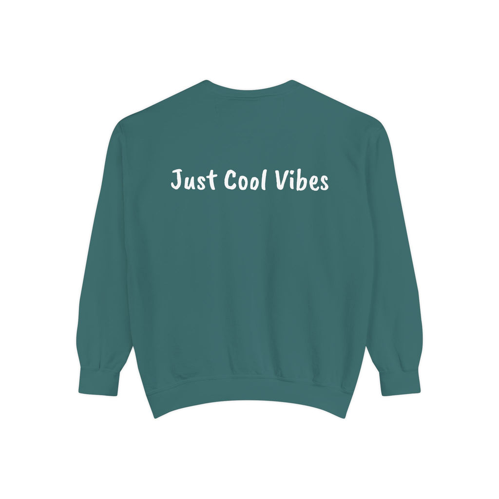 Chill Cat Sweatshirt, Unisex Garment-Dyed, Stay Cool Design, Cozy Sweatshirt, Perfect Gift for Cat Lovers, Casual Streetwear