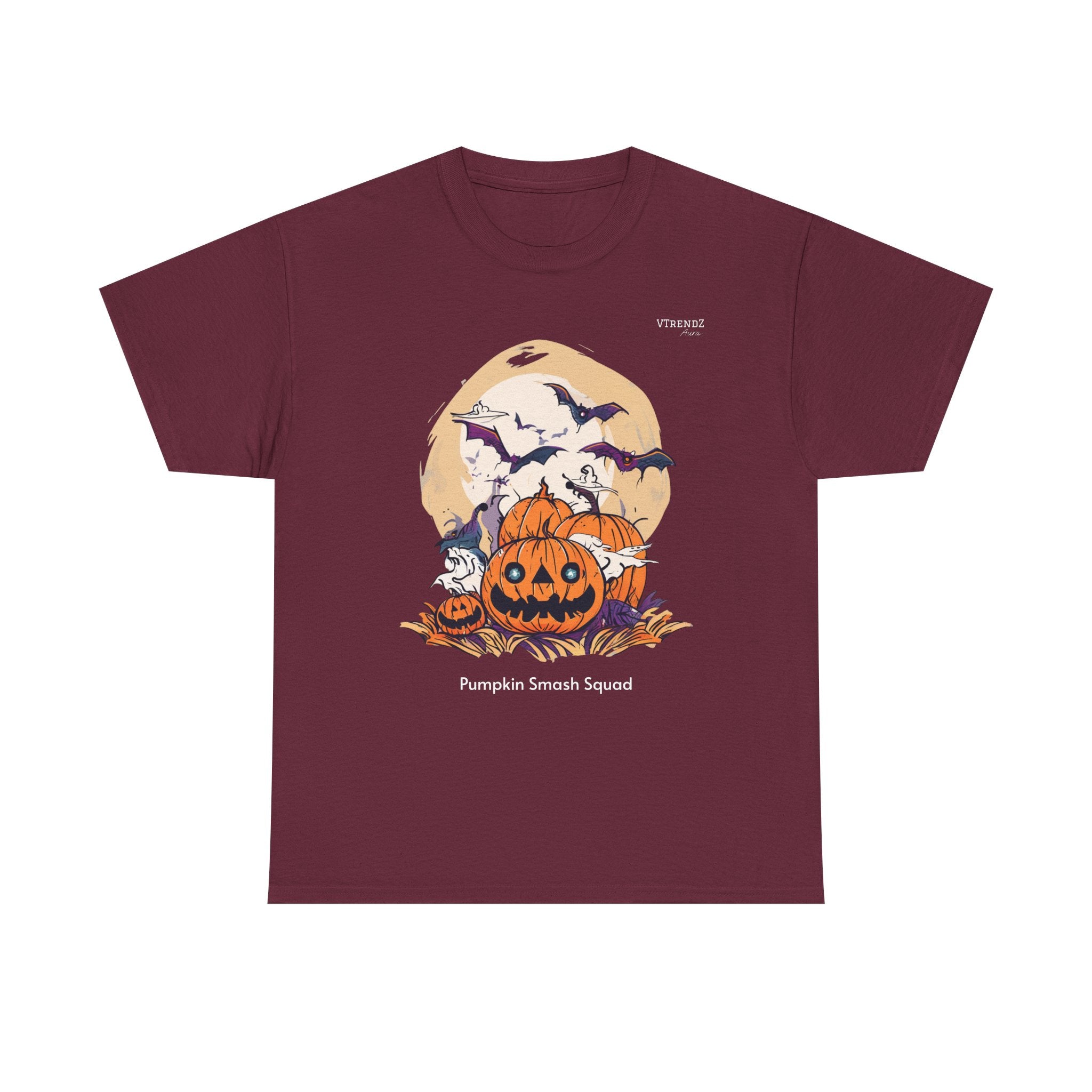 Halloween Pumpkin Smash Squash Tee, Spooky Season Shirt, Unisex Cotton T-Shirt, Fall Fashion, Halloween Party Outfit