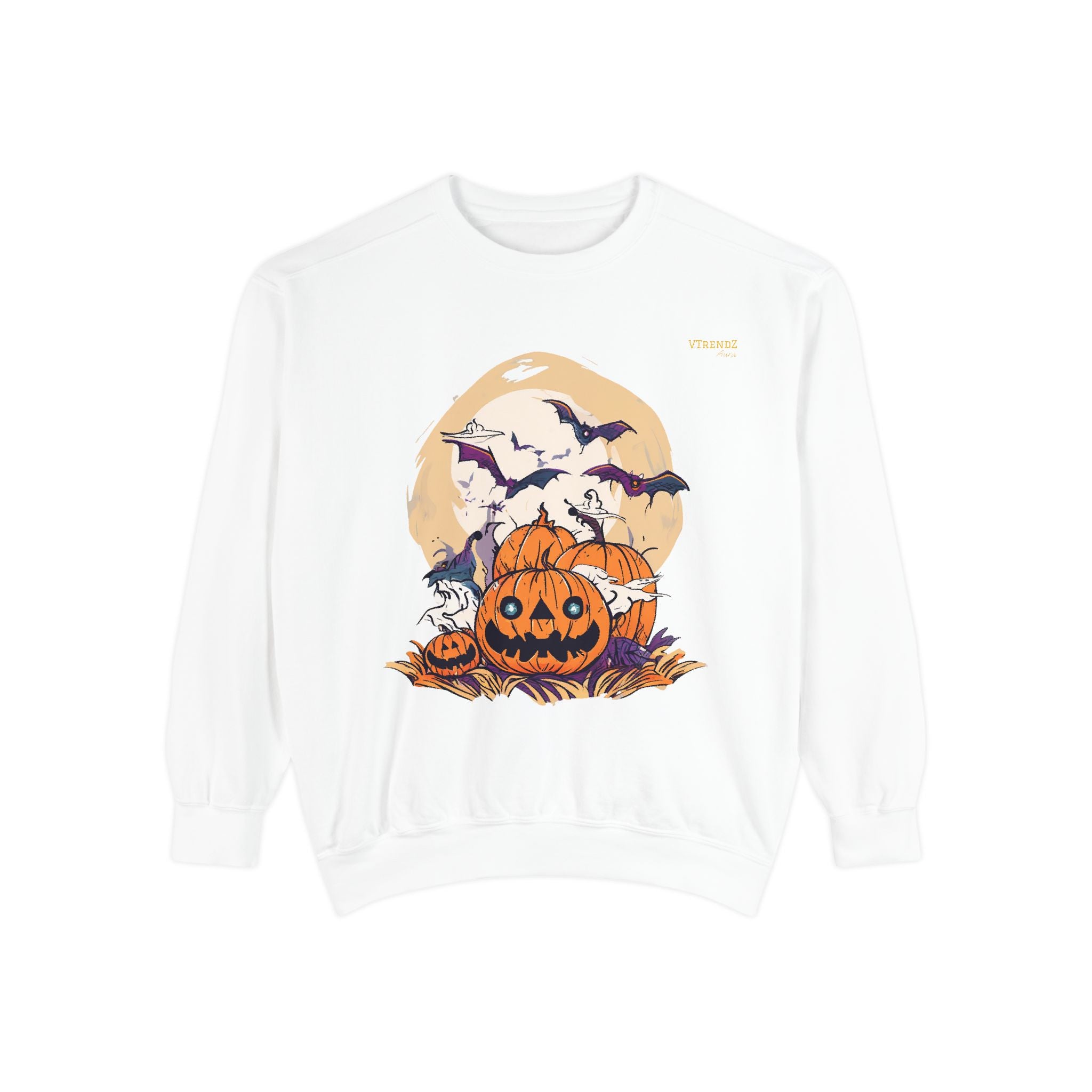 Halloween Pumpkin Sweatshirt, Cozy Fall Sweater, Unisex Fall Apparel, Gift for Halloween Lovers, Spooky Season Clothes