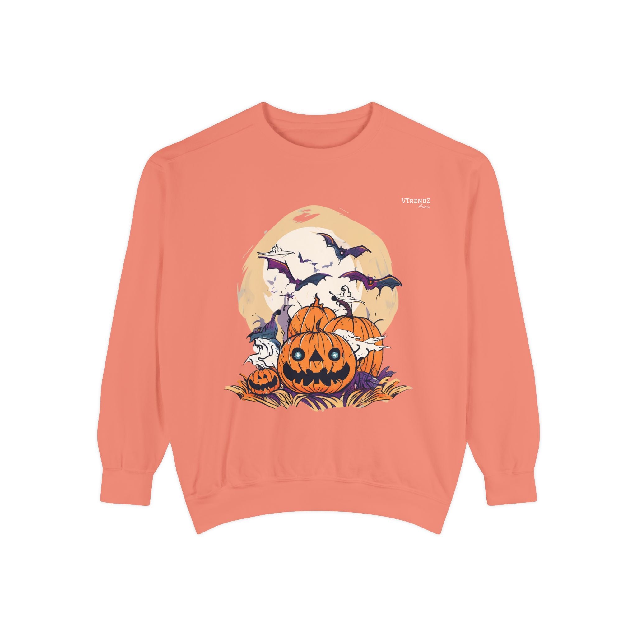 Halloween Pumpkin Sweatshirt, Cozy Fall Sweater, Unisex Fall Apparel, Gift for Halloween Lovers, Spooky Season Clothes