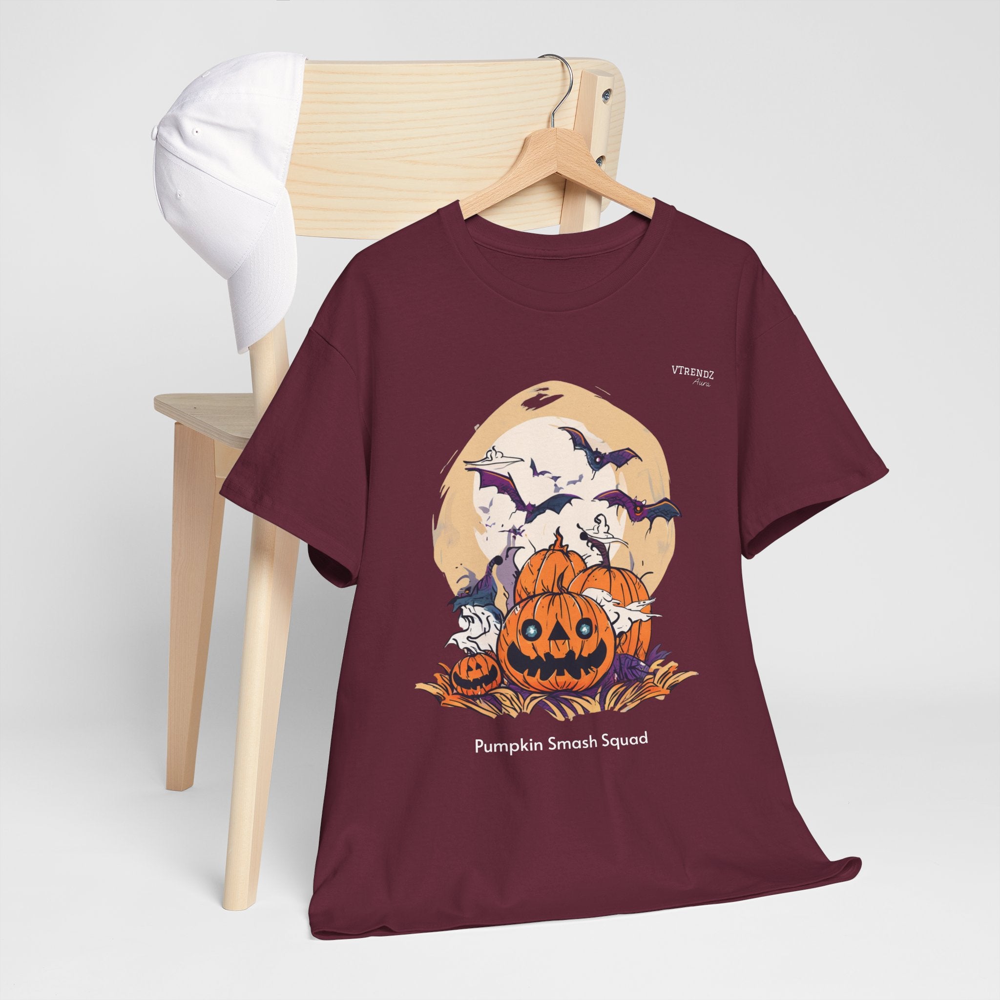 Halloween Pumpkin Smash Squash Tee, Spooky Season Shirt, Unisex Cotton T-Shirt, Fall Fashion, Halloween Party Outfit