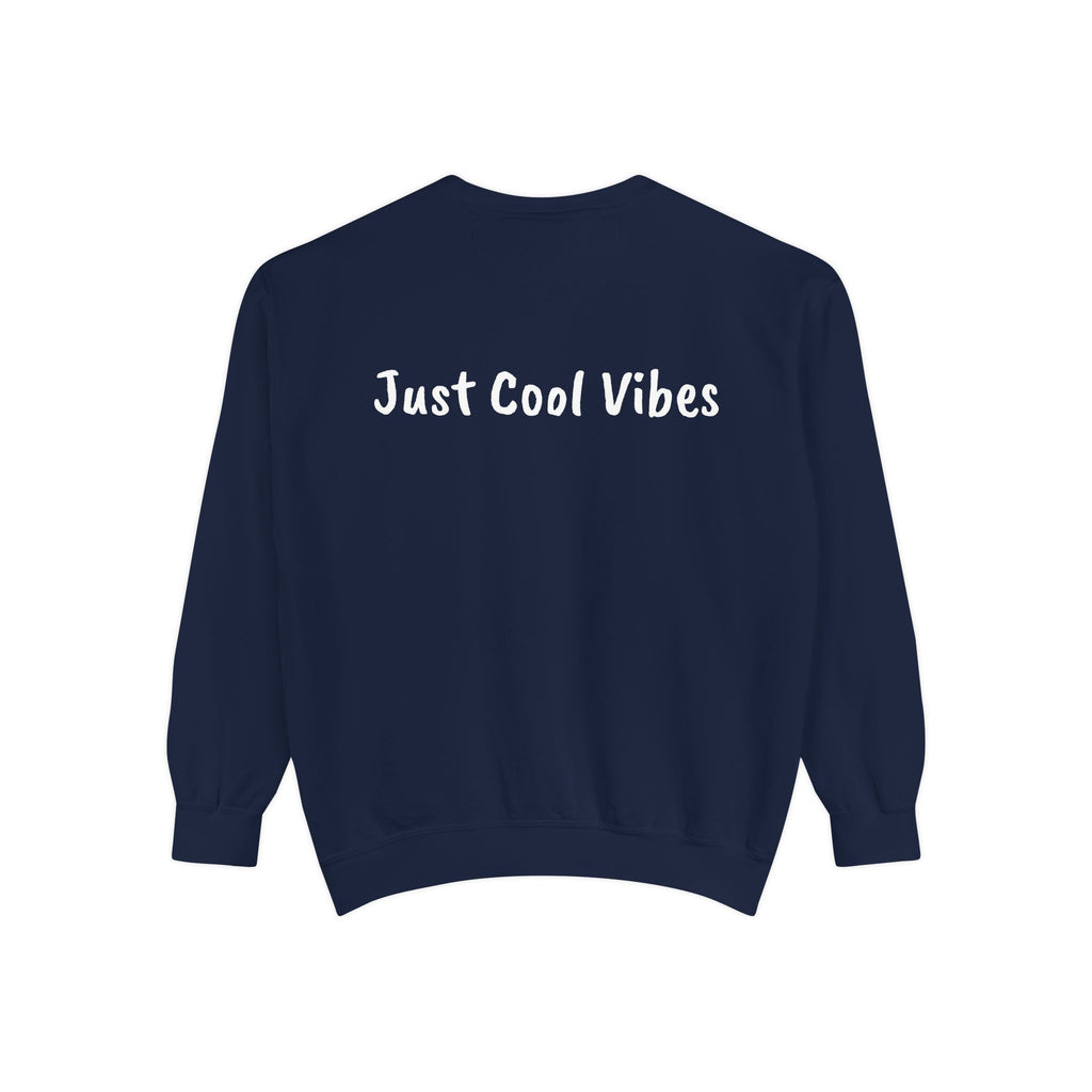 Chill Cat Sweatshirt, Unisex Garment-Dyed, Stay Cool Design, Cozy Sweatshirt, Perfect Gift for Cat Lovers, Casual Streetwear