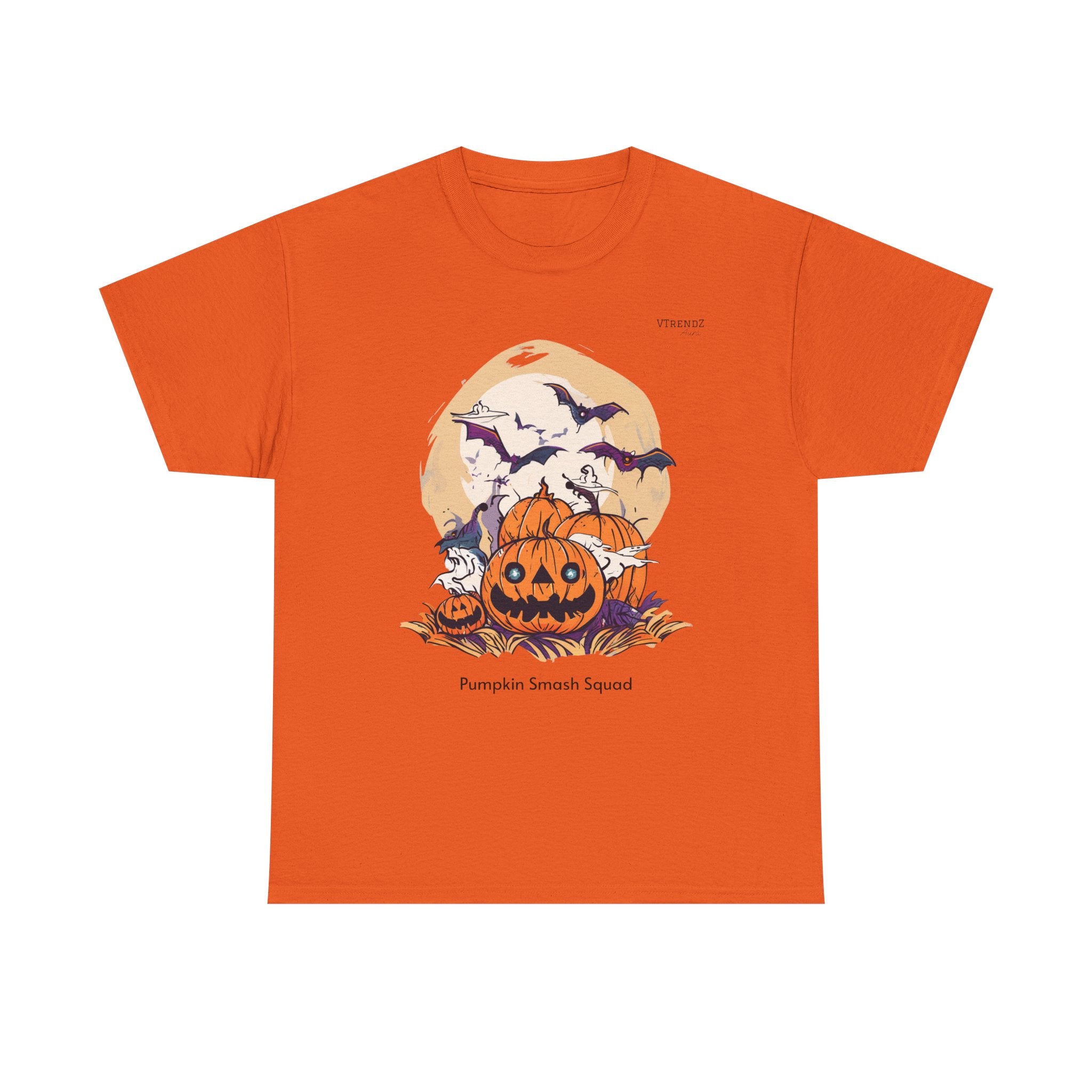Halloween Pumpkin Smash Squash Tee, Spooky Season Shirt, Unisex Cotton T-Shirt, Fall Fashion, Halloween Party Outfit