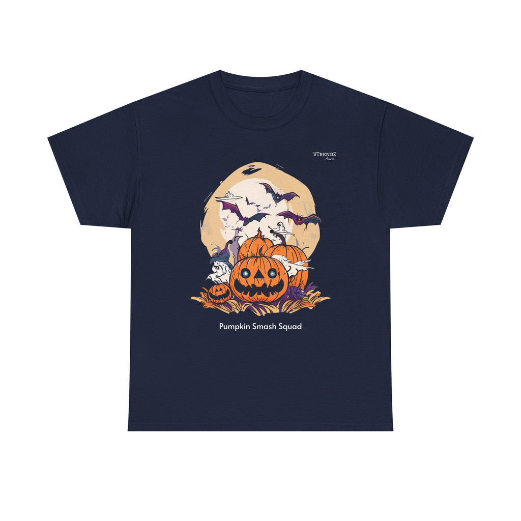 Halloween Pumpkin Smash Squash Tee, Spooky Season Shirt, Unisex Cotton T-Shirt, Fall Fashion, Halloween Party Outfit