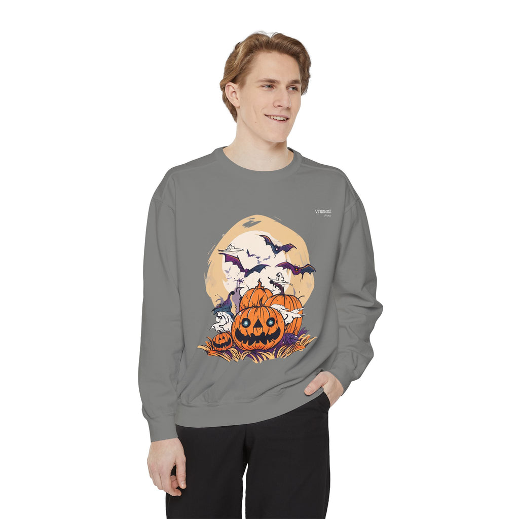 Halloween Pumpkin Sweatshirt, Cozy Fall Sweater, Unisex Fall Apparel, Gift for Halloween Lovers, Spooky Season Clothes