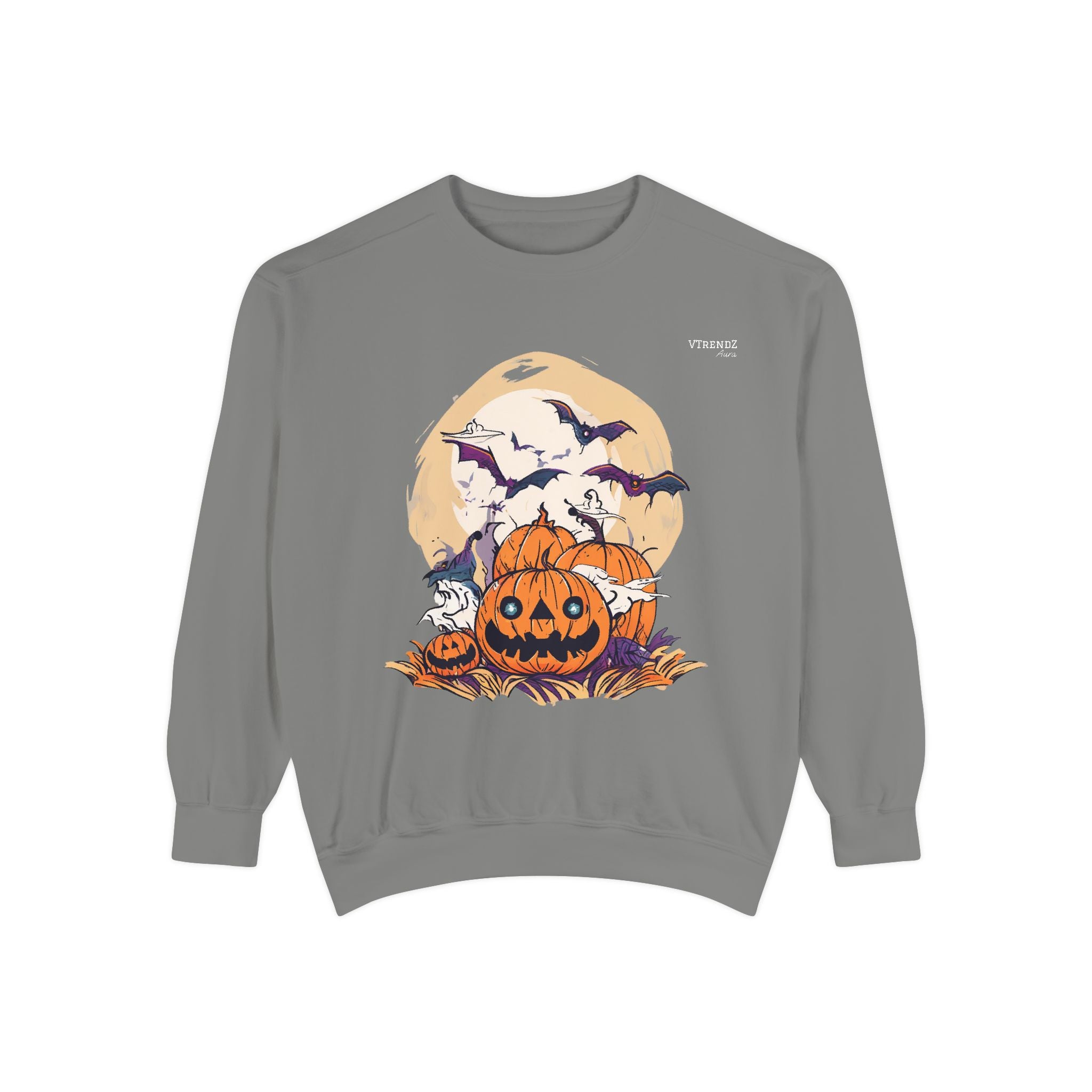 Halloween Pumpkin Sweatshirt, Cozy Fall Sweater, Unisex Fall Apparel, Gift for Halloween Lovers, Spooky Season Clothes