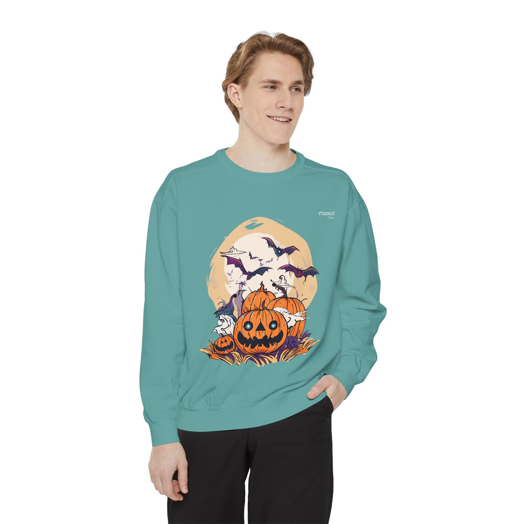 Halloween Pumpkin Sweatshirt, Cozy Fall Sweater, Unisex Fall Apparel, Gift for Halloween Lovers, Spooky Season Clothes