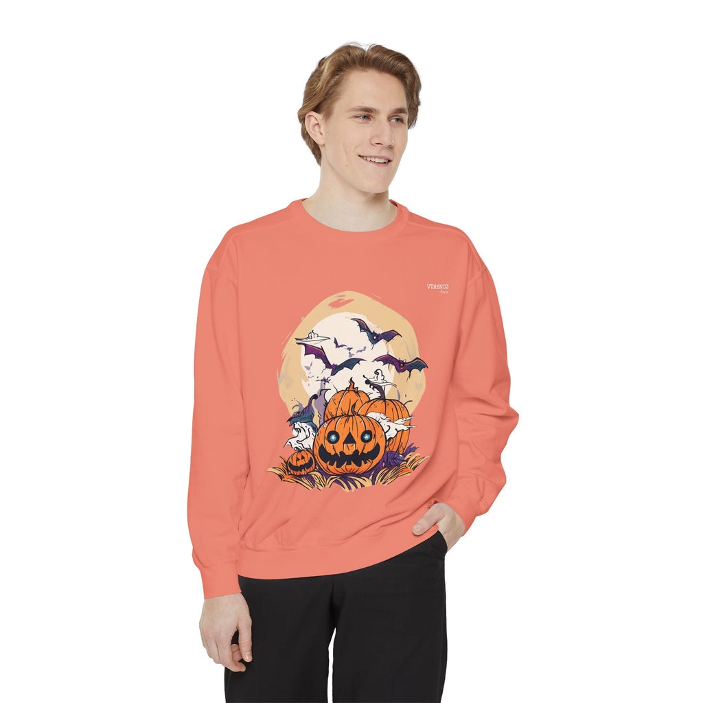 Halloween Pumpkin Sweatshirt, Cozy Fall Sweater, Unisex Fall Apparel, Gift for Halloween Lovers, Spooky Season Clothes