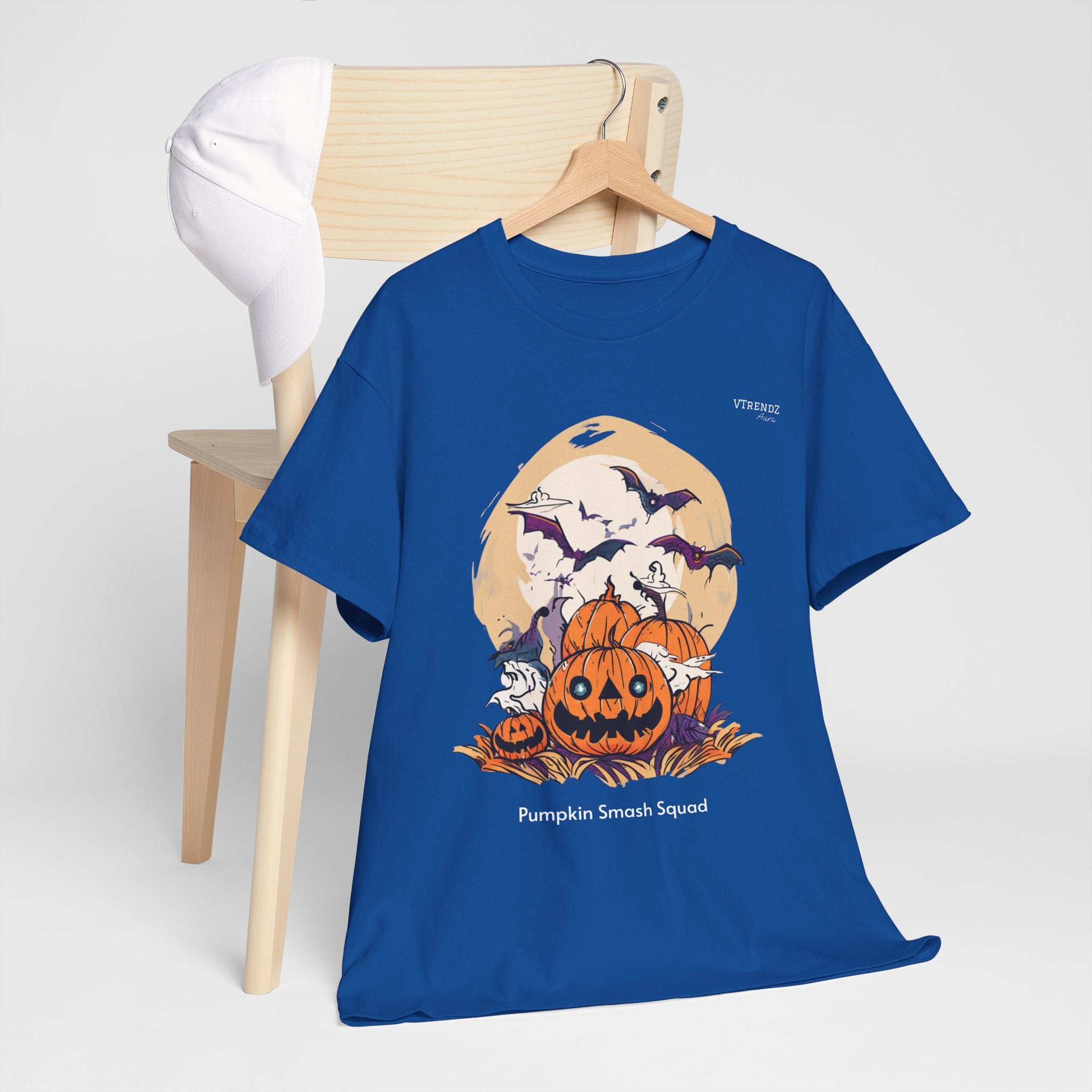 Halloween Pumpkin Smash Squash Tee, Spooky Season Shirt, Unisex Cotton T-Shirt, Fall Fashion, Halloween Party Outfit